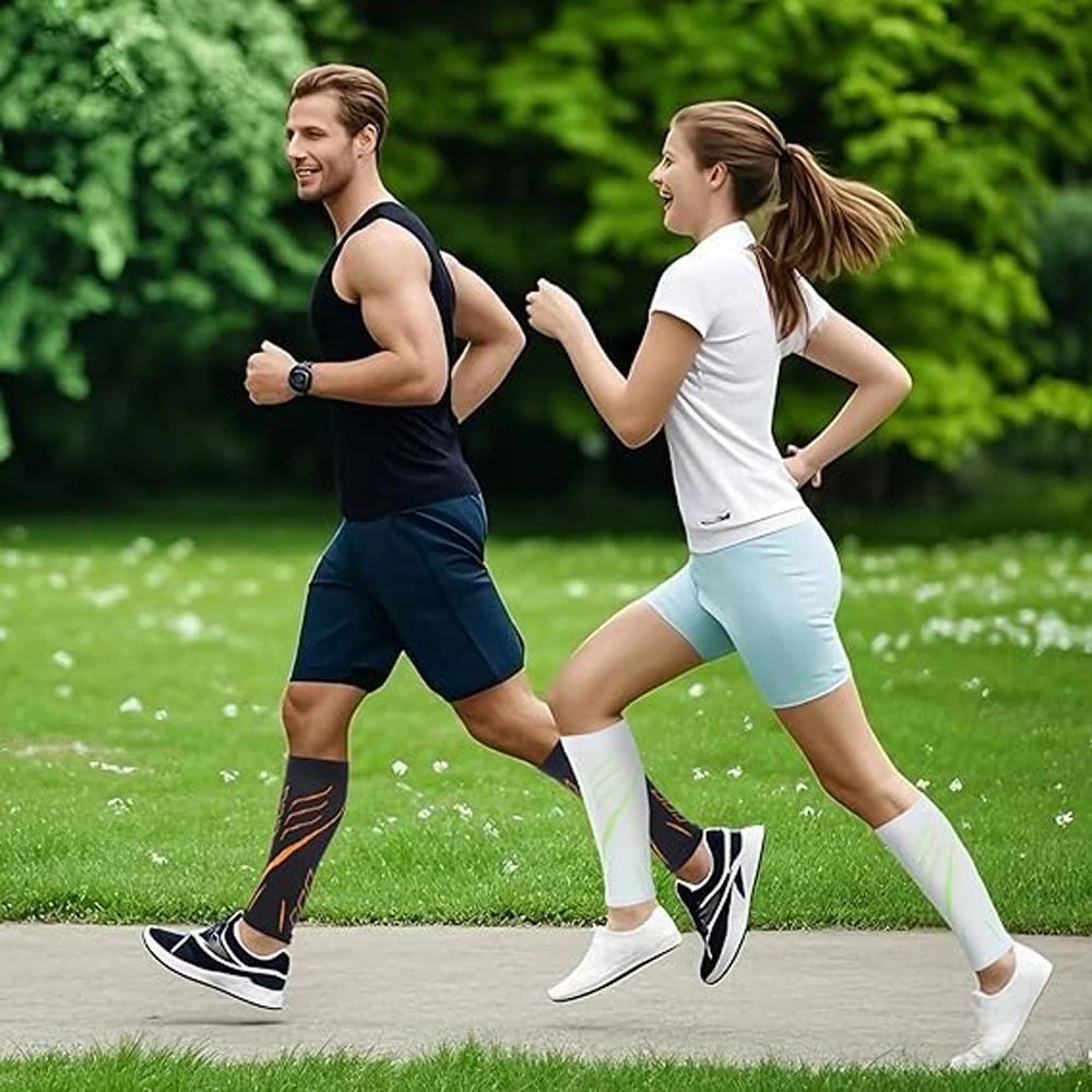 1 Pair Men Women Footless Compression Calf Sleeves,20-30mmhg Moderate ...