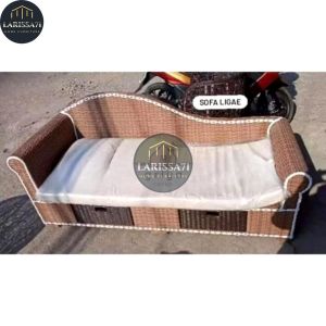 Kursi Sofa 3 Seater Liege Rotan Sintetis