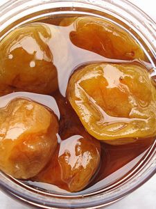 Sweet and Sour Plum Appetizing Plum Sweet and Sour Plum Plum with Juice Sweet and Sour Plum Sweet and Salty Plum Glass Bottle with Soaking Water