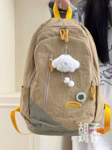 กระเป๋าเป้สะพายหลังผ้าไนลอนทรงยูนิเซ็กซ์สำหรับเดินทางและใช้สำหรับคอมพิวเตอร์ 15 นิ้ว กระเป๋าเป้สะพายหลังแบบมีซิปสำหรับผู้ชายและผู้หญิง