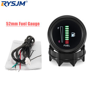 RYSJM | 52mm Digital Car Fuel Level Gauge Universal 240-33ohm LED Light Electronic Display Fuel Tank Oil Level Meter For 12V Automobile