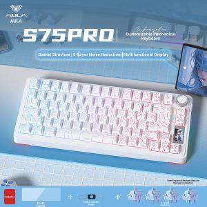 AULA | Tri-Mode Wireless Bluetooth RGB Mechanical Keyboard F75 Keys