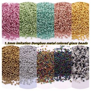 1.5mm 15/0 Japanese Seedbeads Golden Uniform Metallic Bronze Round Spacer Glass Beads For DIY Jewelry Making Garments Accessory