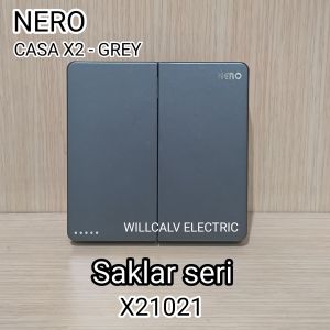 NERO IB series CASA X2 GREY Abu-Abu stop kontak saklar tunggal seri triple Inbow tanam tembok