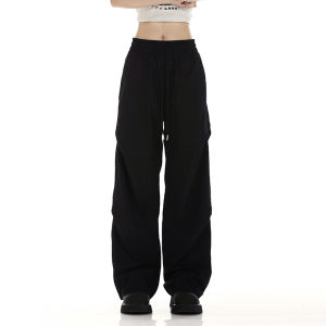 Neresum American Fashion Grey Work Pants for Women Quick Dry Cargo Pants with Pocket Straight Leg Sports Pants for Streetwear