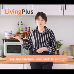 Microwave Rack Oven Rack Rak Dapur Kitchen Organizer Condiment Spice Racks Multi-layer Storage Rack Desktop Seasoning Rack Multi-layer Spice Rack Rak Rempah