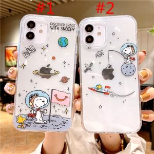 เคสโทรศัพท์กันกระแทกลายการ์ตูน Snoopy Woodstock สำหรับ iPhone 15 Pro Max ฝาครอบป้องกันสำหรับ iPhone 14 Plus 13 12 Mini 11 XR XS X 8 7 6 S 6 SE Snoopy เคสหลังแบบนิ่มสำหรับอวกาศ