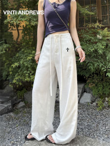 Light Breathable Drape Tencel Linen Trousers