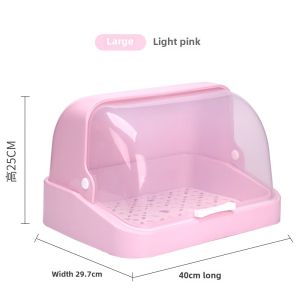 Kitchen Tableware Storage Box with Lid For Home Bowl Storage Cabinet Draining Drinking Glass Shelf Seasoning Dust-Proof Storage Rack