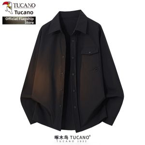 TUCANO | Workwear Style Turn-down Collar Shirt Mens Loose Casual