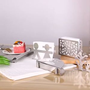 Napkin Holder Tissue Dispenser Rak Display Stainless Steel Rumah Restoran Bar