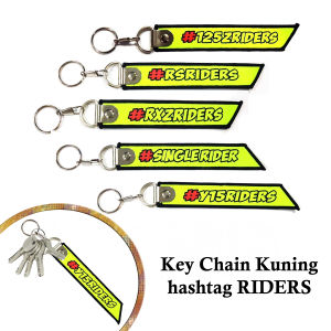 Keychain Key Chain Kuning hashtag RIDERS