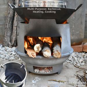 HUAYASEN | Cast Iron Wood Stove for Home and Outdoor Heating