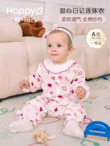Habebe Spring New Cute Baby Girl Cotton Romper Long Sleeve Onesie Comfortable Soft Cotton Infant Clothing Spring Summer Kids Outfits