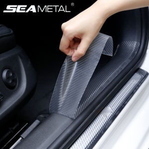 SEAMETAL 3D Carbon Fiber Car Protective Film Door Threshold Protector Anti Scratch Stick Edge Guard Wear Resistant Waterproof