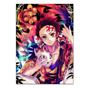KAYOU | DIY Oil Painting Kit for Adults Demon Slayer Kimetsu No Yaiba Artwork Paint By Numbers Canvas Wall Art Home Decor Gift Frameless