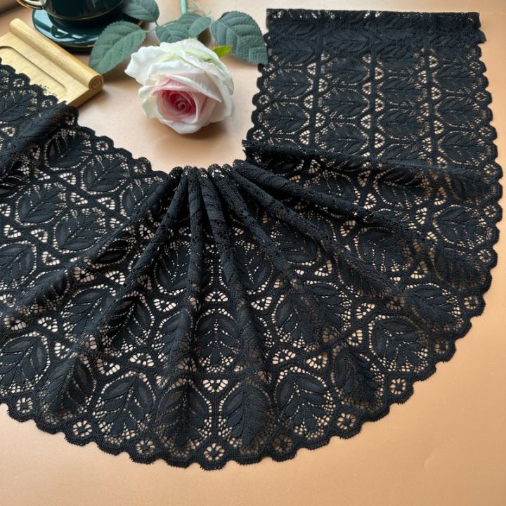 Vải Viền Ren Đen Rộng Rãi Cho Quần Áo Vải Trang Trí Vá Váy Vải DIY May Vá Chất Liệu Thủ Công Từ Trung Quốc Đại Lục