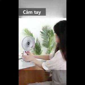 Quạt Mini Cầm Tay Quạt Kẹp Treo Tường Đa Năng Xoay 360 Độ 3 Cấp Độ Gió Sạc USB