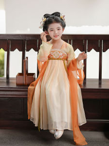 Elegant Ancient Chinese Style Girls Dress Fairy Tale Princess Costume Drifting Skirt Tang Suit Children New Spring Fashion