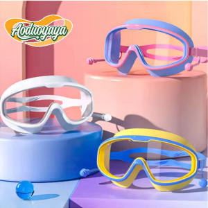 Aoduoyaya Kid Swimming Goggle Waterproof Anti-fog Wide Frame Swim Goggles Swim Diving Silicon Strap Kids Goggles