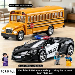 Đồ Chơi Xe Cảnh Sát Hợp Kim cho Bé 3 Tuổi