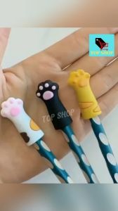 TOP SHOP 1pcs Creative Cat Claw Pen Case Pencil Protective Case Cute Soft Silicone Universal Pen Cap Student Stationery