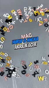 HURUF AKRILIK ECER - ANGKA AKRILIK ECER - HURUF ABJAD AKRILIK ECER - HURUF ALFABET TIMBUL AKRILIK