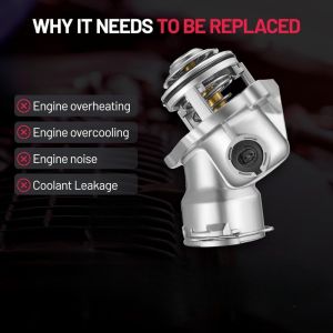 DPAM | Aluminium Coolant Thermostat Housing Assembly For Mercedes-Benz C230 C300 E350 E400 GLK350 ML450 SLK350 Replace 2722000415
