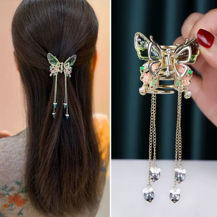 Elegant Crystal Hair Clip Butterfly Hair Crab Clips Popular Women