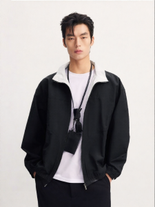 Jack Jones | Zipper Front Loose Fashionable Stand Collar Jacket
