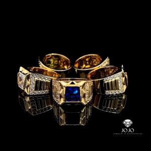 N1258 Nhẫn nam có lót lòng đá màu phong thủy cao cấp sang trọng JOJO
