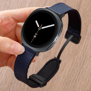 jansin | Leather Silicone Bracelet for Samsung Galaxy Watch 9 8 44mm 40mm Magnetic Band Strap for Galaxy 8 Classic 46mm NO Gaps Watchband