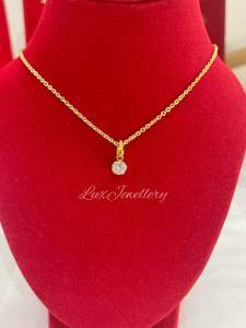 Kalung wanita emas muda dan liontin total berat 35gram
