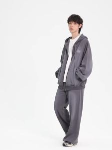 Washed Color Block Embroidered Loose Casual Pants