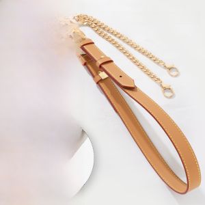 Adjustable Metal Chain Strap Half Leather Crossbody Bag Womens Handbag Strap Accessory Single Purchase Replacement Strap