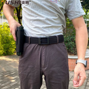 1pc Mens Belt Outdoor Multi Function Alloy Buckle Tactical Belt Canvas For Nylon Belt Training Quick Hanging Belts Neutral Belt