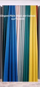 Plain Black Out Curtain Fabric 7ft.Long Hotel Quality Thick Polyester Fabric For Living Room #WJ-92A23 (140*220cm)