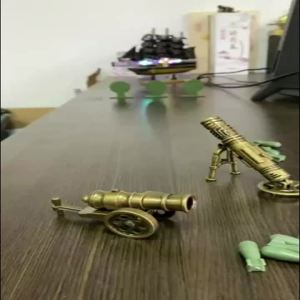 Military Weapons Toy Fireable Mini Mortar Launcher Toys Tabletop Decorations And CollectiblesChildren Educational Toy Gift