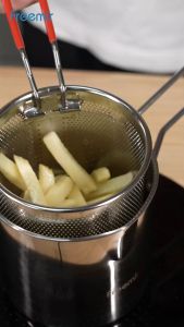 Freemir Panci Multifungsi 3 in 1 Multi Deep Fryer 12 cm Bonus Tatakan Set Panci Penggorengan Rebus dan Panci 1-2 Susun Kualitas Terbaik Stainless Steel Saringan Capitan Klip Makanan