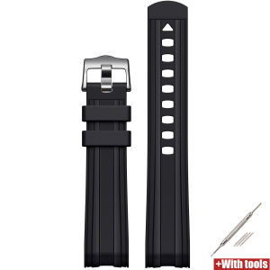 Silicone Rubber Strap for Omega X Swatch Joint MoonSwatch Curved End Diving Sport Watch Band Bracelet 20mm for Seamaster 300