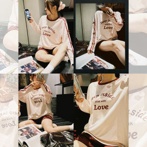 Yumomo Soul Letter T 170g Ice Silk Snow Cotton Vintage Sports Style Butterfly Knot Long Sleeve Base Layer Womens T-shirt