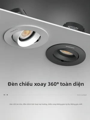 NAMEEKS | Đèn Spotlight Recessed COB Điều Chỉnh 360 Độ