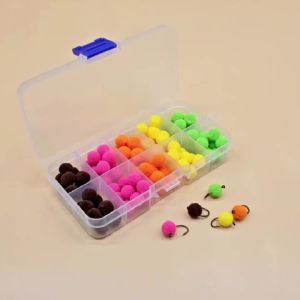 100Pcs  Floating Foam Pop Up Balls Carp Fishing Beads Buoyant Spherical Bait Beads for Hair Rig Anti Bottom Carp Fishing