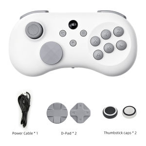 Wireless Hall Effect Game Controller Y04 – 6-Button Fighting Gamepad for Switch/PC/P4 with TurboBack Buttons&Precision Joystick