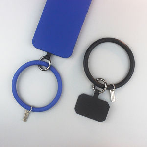 Liquid Silicone Ring Buckle Patch Mobile Phone Case Lanyard Hand Strap round Ring Anti-Fall Shockproof Clip Mobile Phone Pendant