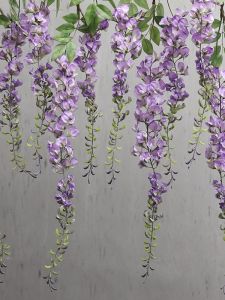 High-End Long Branch Artificial Wisteria Hanging Flowers Wedding Arch Decor Indoor Living Room Ceiling Scenery Hanging Silk Flowers