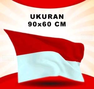 BENDERA MERAH PUTIH/BENDERA INDONESIA/BENDERA PALESTINE UKURAN SEDANG