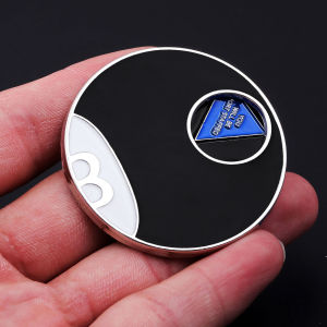Black Eight Ball Spinning Enamel Pin Brooch Can Be Rotated To Different States Lapel Pin Badges For Doctor Medical Jewelry Gift