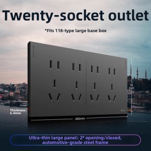 Bull | Slim Black Wall Switch & Socket Panel 86 Size