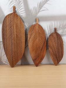 Japanese Style Leaf Shaped Walnut Wood Creative Snack Plate High End Tea Tray Dry Foaming Table Ins Wood Serving Tray